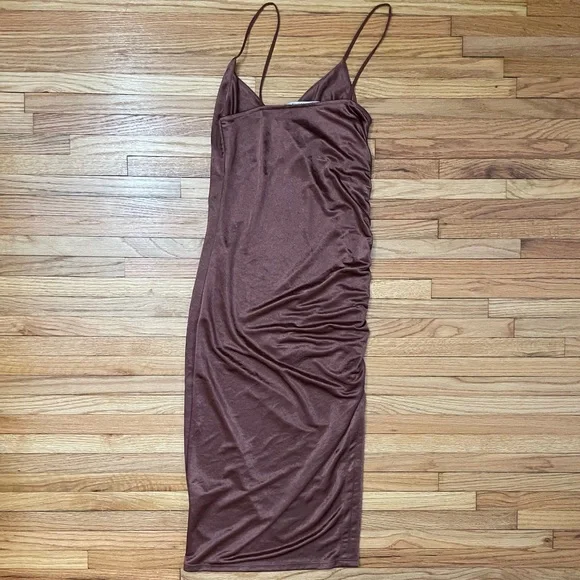 ZARA Brown Slip Dress - Picture 7 of 12